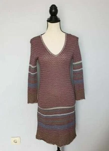 Mujer MISSONI Vestido Multicolor/Púrpura Vestidos Manga Larga Talla 36 - Imagen 1 de 9