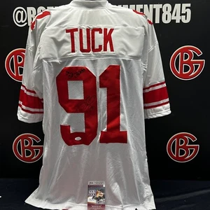 Justin Tuck Signed NY Giants Jersey Inscribed Autographed JSA - Picture 1 of 6