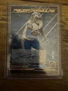 2021 Donruss Football Power Formulas Autograph D'ANDRE SWIFT /99 - Bild 1 von 1