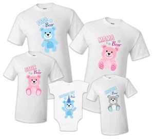 Family Matching Teddy Bear Birthday Party T-shirts Shirt Celebration Reunion Kid - Picture 1 of 11