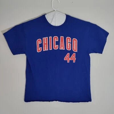Chicago Cubs MLB Baseball Adult Size Large Blue Rizzo 44 Short Sleeve Shirt - Image 1 of 2