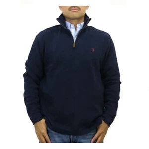 Polo Ralph Lauren Big & Tall 1/4 Zip Sweatshirt Sweater with Pony - Navy - XLT - Picture 1 of 2