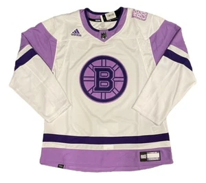 Boston Bruins Adidas Aeroready Authentic Hockey Fights Cancer Jersey; Size 54 - Picture 1 of 2