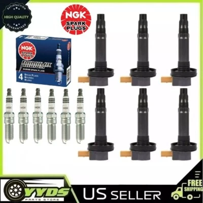 6 bobinas de encendido + bujías NGK para Ford Taurus 2013-2016 3,5 L Foto 1 de 4