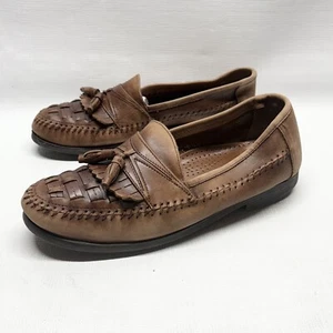 Giorgio Brutini Loafers Tassel Slip On Shoes Bartell Brown Leather Men’s 9.5 M - Picture 1 of 8