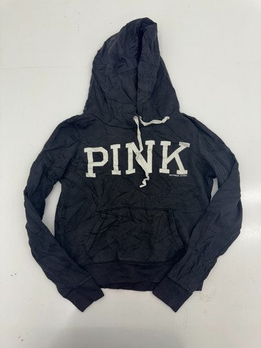 UNDERCOVER Felpa con cappuccio pullover nero rosa Victorias Secret donna taglia media