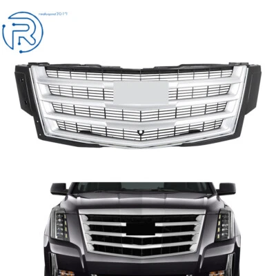 For 2015-2020 Cadillac Escalade Front Bumper Mesh Center Grille Silvery Plastic Foto 1 de 4