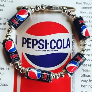 Unique PEPSI MAX BRACELET handcrafted COCA COLA bangle POP soda COKE miniature - Picture 1 of 1
