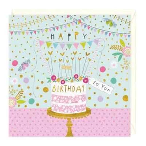 Whistlefish Fabulous Cake Card Happy Birthday To You Candles D116 - Picture 1 of 1