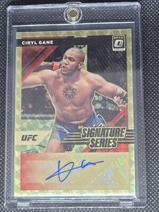 2022 Donruss Optic UFC Signature Series Gold Vinyl Prizm 1/1 Ciryl Gane Auto