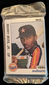 1990 BEST AUBURN ASTROS MINOR LEAGUE SEALED TEAM SET (M. HAMPTON, JOSE FLORES) - Picture 1 of 2