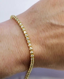 Tennis Bracelet Diamond 18ct Gold Natural Diamonds 2 Carats RRP £ 4,300 - Picture 1 of 14