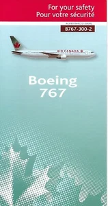 Safety Card - Air Canada - B767-300-2 - 2009 (S4773) - Picture 1 of 1