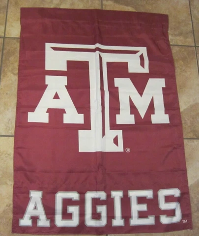 Texas A&M Aggies Flag Banner 28" x 39" Maroon and White Cover