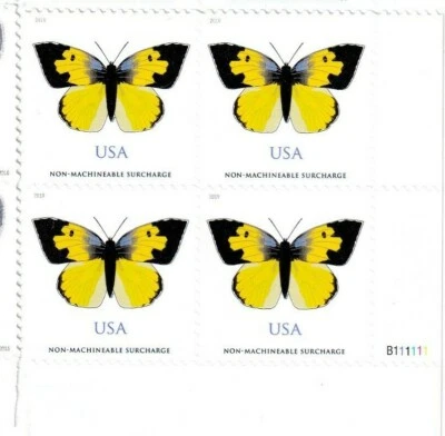 US #5346 California Dogface Butterfly (2019) Non-Machineable Rate - # Block of 4 - Image 1 of 3
