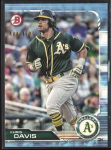 2019 Bowman #9 Khris Davis Sky Blue #/499 - Picture 1 of 2