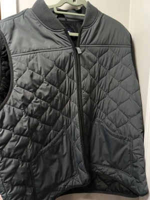 Land's End Men's XXL (50-52) Dark Gray Full Zip Up Quilted Vest Deep Pockets - Image 1 of 4