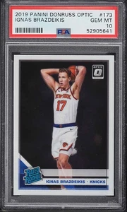 2019 Donruss Optic Ignas Brazdeikis ROOKIE #173 PSA 10 - Picture 1 of 2