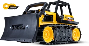 Bulldozer in Acciaio Camion Giocattolo per Bambini, Neonati, Età 3+, Costruzione Giallo - Foto 1 di 7