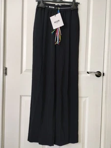 MSGM Women's Logo Waistband Straight Leg Trousers - IT 40/UK 8 - Picture 1 of 9