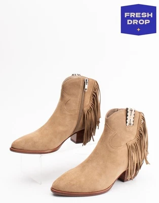 PVP €225 ASH Cuero Botines US6 UK3 EU36 Beige Flecos Puntera Almendra Foto 1 de 4