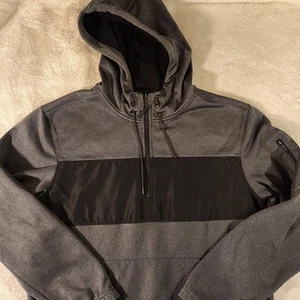 CSG Moto Style Hoodie Mens Medium Full Zip Champs Sports Black Hooded Sweatshirt - Picture 1 of 17