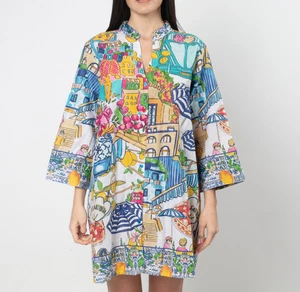 ANTICA SARTORIA 2025 POSITANO ITALIENISCHES LEBEN KLEID NEU MIT ETIKETT EINHEITSGRÖSSE - Bild 1 von 7