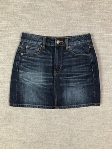 American Eagle Outfitters Skirt Womens 2 Short Highest Rise Mini Dark Wash Denim - Picture 1 of 11