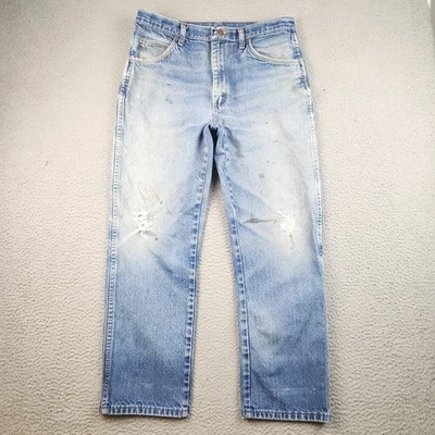 Mens Workwear Blue Jeans Denim 36x30 Cotton Classic Straight Faded Stonewash - Image 1 of 4