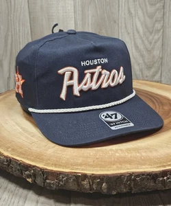 Houston Astros 47 Brand Golfer Rope SnapBack Adjustable Hat Cap MLB Script - Picture 1 of 15