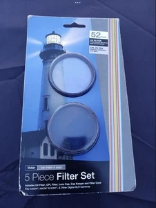 Vivitar 5 Piece Filter Set 52mm UV CPL Filters,Lens Cap,Cap Keeper & Filter Case - Picture 1 of 2