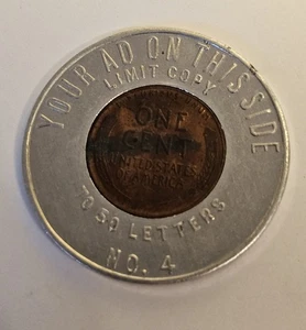 1956 Salesman's Sample Encased Cent #1605 - Bild 1 von 2