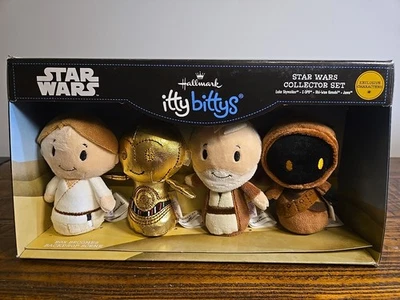 Hallmark Star Wars itty bittys Plush Luke Skywalker Han Solo Jawa Collector Set - Image 1 of 2