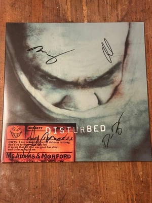 Disturbed The Sickness SIGNED Autographed 25th Anniversary Green Vinyl LP New - Image 1 of 4
