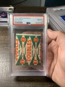 1951 Topps Baseball Wax Pack Red Back PSA 8 - Picture 1 of 2