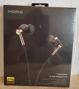 Nuevos auriculares intrauditivos triple controlador 1MORE Hi-Res AUDIO E1001 dorados - Imagen 1 de 6