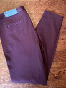 New Talbots Skinny Ankle Burgundy Maroon Red Dress Pants Size 6 - Picture 1 of 12