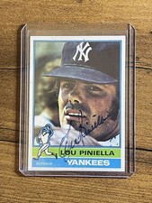 Lou Piniella Signed 1976 Topps Card Yankees Auto