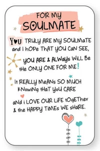 CARTERA PARA MI ALMA GEMELA TARJETA PALABRAS INSPIRADAS Verso Recuerdo Sentimental Regalo💕  - Imagen 1 de 7