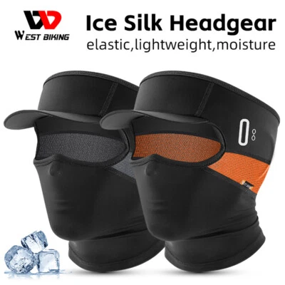 Summer Cycling Cap Sun Hat UV Protection Face Mask Sports Cap Headwear with Brim - image 1 of 4