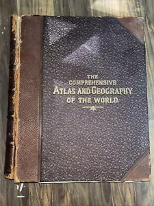 1882 COMPREHENSIVE ATLAS & GEOGRAPHY OF THE WORLD BY BLACKIE 10 COLOR PLATE MAPS - Foto 1 di 16