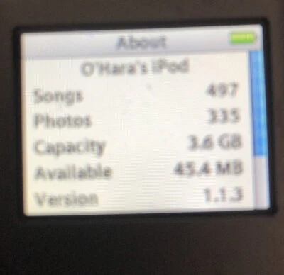 iPod nano 2nd Gen Silver (4 GB) A1199 Fast Ship Very Good 497 Songs - Image 1 of 4
