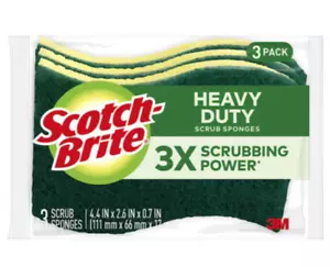 Scotch-Brite 3-Pack Duty Cellulose Sponge w/ Scouring Pad Cleaning Sponges - Picture 1 of 8