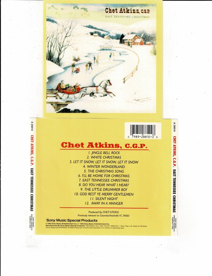 CHET ATKINS, C.G.P. - EAST TENNESSEE CHRISTMAS  (CD  2001)   **12 TRACKS** - Imagem 1 de 1