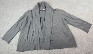 Eileen Fisher Open Cardigan Sweater Womens Sm Gray Organic Cotton Knit EUC - Picture 1 of 12