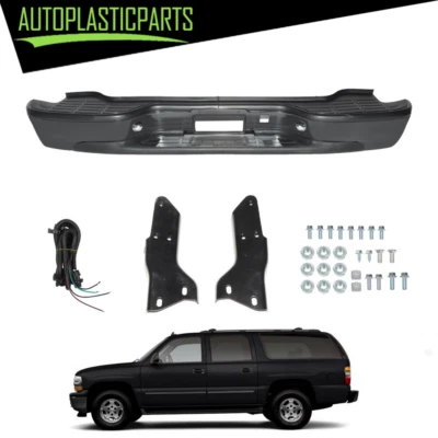 Rear Step Bumper For 2000-2006 Chevrolet Tahoe Suburban 1500 2500 GMC Yukon XL - Imagem 1 de 4