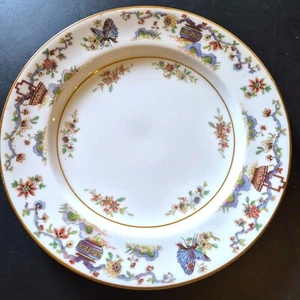 Royal Worcester Side Cake Plate England Chinese Design Gold Rim 17cm - Picture 1 of 5
