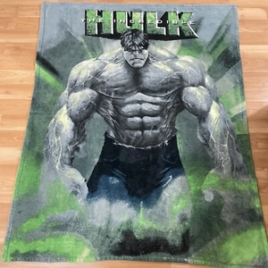 The Incredible Hulk Movie Fleece Blanket Throw 50x60 inch Marvel Comics 2008 Y2K - Picture 1 of 4