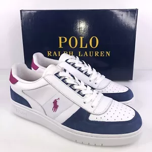 Polo Ralph Lauren Polo Court COLOR "White/Navy/Pink" Sneaker Schuhe - Bild 1 von 9