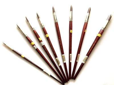 High Quality Rubens Jasper Artist Synthetic Flat brushes 11"Long Wooden Handle - Image 1 of 3